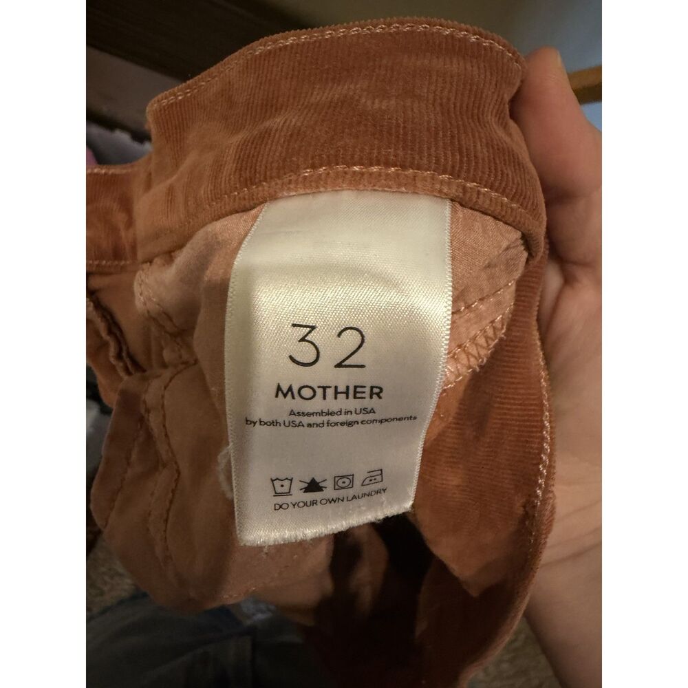 Mother Insider Crop Step Fray Hopscotch Corduroy Pants Size 32